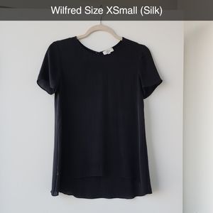 Wilfred Black Silk T shirt